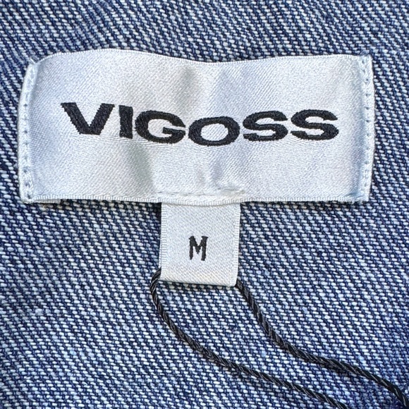 Vigoss Dark Blue Denim Jacket‎ Women’s Size Medium Front Flap Pockets - Picture 9 of 15